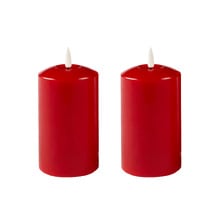 Remote LED Flameless Wax Pillars (Set of 2)